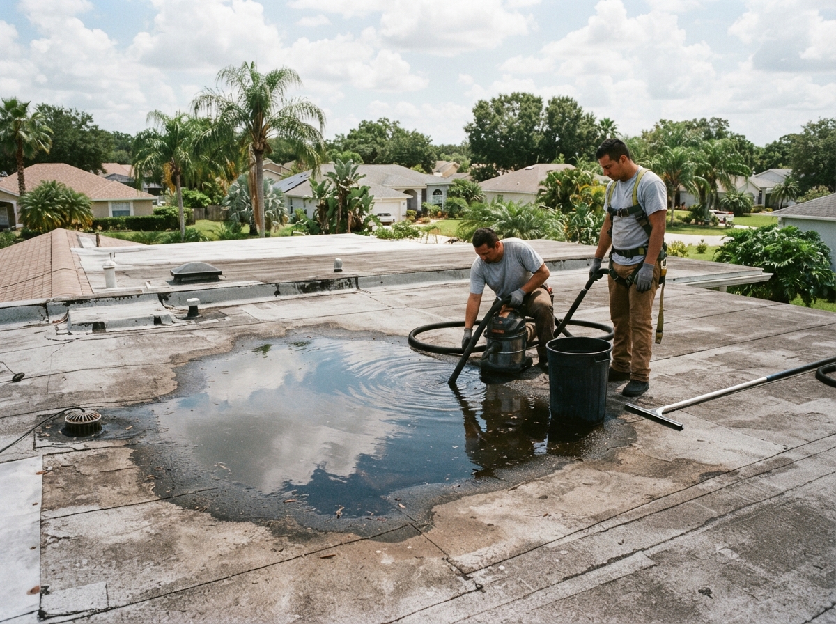 Addressing Ponding Water on Orlando Roofs